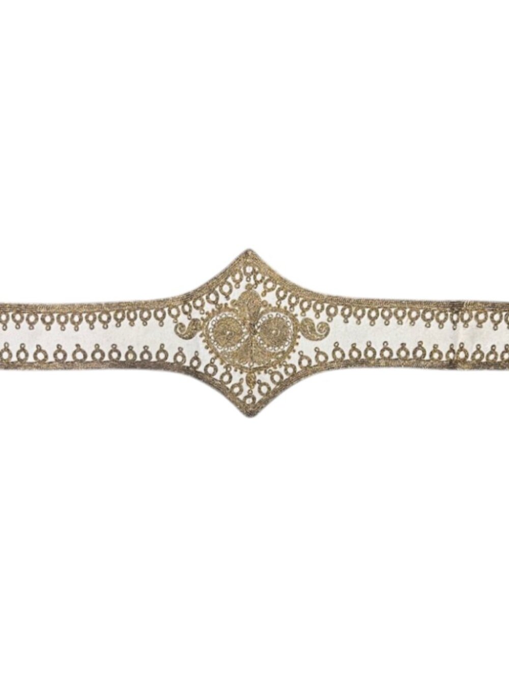 Antique Ottoman Gold Embroidered Belt/Sash with Intricate Design